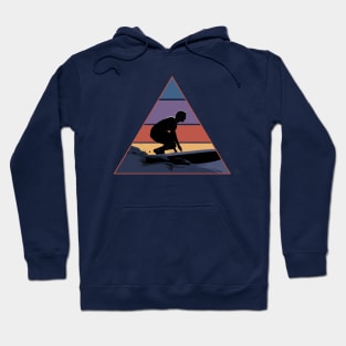 Vintage Sunset Surfer gift Hoodie